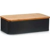 Bamboo Metalinė duonkepė su bambukine pjaustymo lentele, juoda, 2in1, ZELLER