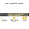 Šakotuvas ZYXEL GS1920-24HPV2, 28 prievadų išmanusis valdomas POE komutatorius, 24 gigabitų vario POE ir 4 gigabitų dviejų asmenų, hibridinis režimas, autonominis arba „Nebulaflex“ debesis, 375 vatų POE (5 metų garantija)