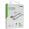 USB kabelis Belkin Boost Charge Braided USB-A to USB-C 1.0m baltas