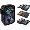 Cool Pack Forminis trijų skyrių penalas su priedais CoolPack Jumper 3 Badges Girls Pilkas