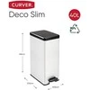 Curver / Keter CURVER SLIM BIN GARBAGE BIN 40L / IML METALLIZED