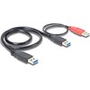 DELOCK kabelis USB 3.0 Y 1x USB 3.0-A ST+ USB 2.0-A ST 60cm