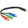 DELOCK Adapterio kabelio lizdo kištukas 4 kontaktas > 3 x Cinch lizdas 24cm