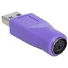 Delock USB į PS/2 adapteris, purpurinis