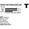 DNI Donic Schildkröt Top Team 900 stalo teniso stalas Juoda, Raudona, Balta, Medis