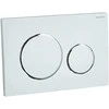WC klavišas Geberit, Sigma 20, baltas-blizgus chromas-baltas