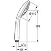 Grohe Euphoria 110 1sr. dušo galvutė, 20L/min, chromas