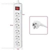 Hama 00108833 - 6 kintamosios srovės lizdas (-ai) - 230 V - 16 A - 3500 W - Baltas - Plastikas