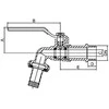 Sodo ventilis INVENA, 1/2", ilga rankena