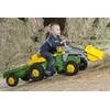 Rolly Toys John Deere minamas traktorius su kaušu ir priekaba