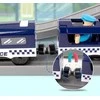 Lean Cars Policijos miesto traukinio rinkinys mėlynas