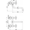 Stalo baterija Hydroland Rato sienelės chromas (B204)