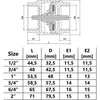 Perfexim Žarnų grįžtamasis vožtuvas su grybų 1 "(04- 020- 0250- 000)