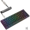 Royal Kludge RK61 TKL Klaviatūra | 60%, Hot-swap, Raudona Switches, JAV, balta
