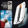 Apsauginis stiklas telefonui Apple iPhone 15 Pro Max Spigen Glas.tr „EZ Fit” 2 vnt. skaidrus