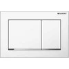 Geberit taustiņš Omega30, 212x142 mm, balts/hroms/