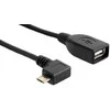 Delock Atrakinimo kabelis USB micro-B kištukinis > USB 2.0-A moteriškas OTG 50 cm kampu