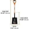 Truper semtuvas "D" formos rankena, bendras ilgis 104cm. Darbinis plotis 24 cm.