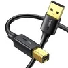 UGREEN US135 USB 2.0 AB spausdintuvo kabelis 5m - Juodas