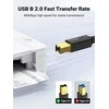 UGREEN US135 USB 2.0 AB spausdintuvo kabelis 5m - Juodas