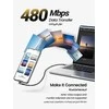 Kampinis kabelis USB-C į USB-C UGREEN US334 5A, PD 100W, 2m (juodas)
