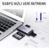 UGREEN USB Adapteris 4 in1 card reader SD + Micro SD (sidabrinis)