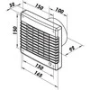 Vents Sieninis ventiliatorius Polo fi 100 18W 34d B automatinis aklas baltas (100MA)
