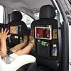 Amio Automobilio sėdynės atlošo apsauga nuo vaikų, su kišenėmis - juoda