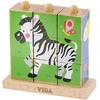 Medinės dėlionės kaladėlės Viga Zoo stende