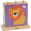 Medinės dėlionės kaladėlės Viga Zoo stende