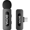 Mikrofonas BOYA BY-V10 V2.0 belaidis 2.4GHz - juoda