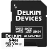 Atminties kortelė „Delkin Trail Cam Hyperspeed Micro SDXC“ 64 GB, 10 klasės UHS-I/U3 V30 (DDMSDAHS64GB) kortelė
