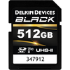Atminties kortelė Delkin juoda, tvirta, SDXC 512 GB, 10 klasės UHS-II V90 (DSDBV90512BX)