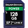 Delkin Power 128GB SD kortelė, priekinis vaizdas