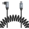 SmallRig 4792 USB-C Straight to USB-C Angled Coiled Data Cable