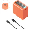 Oranžinis SmallRig 4972 NP-F970 USB-C Rechargeable Camera Baterija Oranžinis