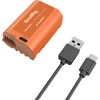 SmallRig 4979 Camera Baterija USB-C Rechargeable DMW-BLK22 Oranžinis