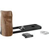 SmallRig 5224 L-Shaped Mount Plate with Wooden Handle for FUJIFILM X half Juodas