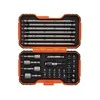 Bahco Antgalių rinkinys su 2 laikikliais 1/4" 35 vnt PH,PH2G,PZ,SL,Hex,TORX 25mm 22 vnt, 150mm 7 vnt