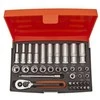 Bahco Ilgų ir trumpų galvučių komplektas 4-13mm + bits PH,PZ,HEX,TORX 37 vnt 1/4"
