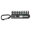 Bahco Smūginių antgalių rinkinys 25mm, 11vnt, su karabinu, PH,PZ,TORX + laikiklis