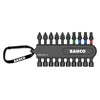 Bahco Smūginių antgalių rinkinys 50mm, 10vnt, su karabinu, PH,PZ,TORX