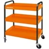 Bahco Vežimėlis ant ratukų su 3 lentynomis, oranžinis, 759x432x1025mm