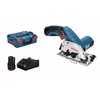 Akumuliatorinis diskinis pjūklas Bosch GKS 12V-26, LB 2x3.0, 12V-40