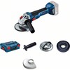 Bosch GWS 18V-10, LB be akumuliatoriaus ir kroviklio
