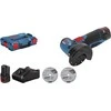 Bosch Akumuliatorinis kampinis šlifuoklis GWS 12V-76 V-EC, 2x3.0Ah