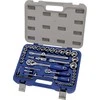 Galvučių, priedų ir terkšlių komplektas 1/2" ir 1/4" 58 vnt. 4-32mm IRIMO