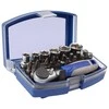 Galvučių 6-13mm ir priedų rinkinys 1/4" 23 vnt PH1/2, PZ1/2, HEX 3/4/5/6, Torx T10/15/20/25/30, SL 4/6 Irimo