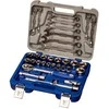 Galvučių 8-32mm, priedų ir kombinuotų raktų rinkinys 8-19mm 1/2" 33 vnt Irimo