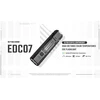 Nitecore EDC07 įkraunamas EDC žibintuvėlis – 1 500 liumenų, 3 spalvinės temperatūros, 102° pasukama galvutė, USB-C, nerūdijantis plienas, atsparus vandeniui (IPX6)